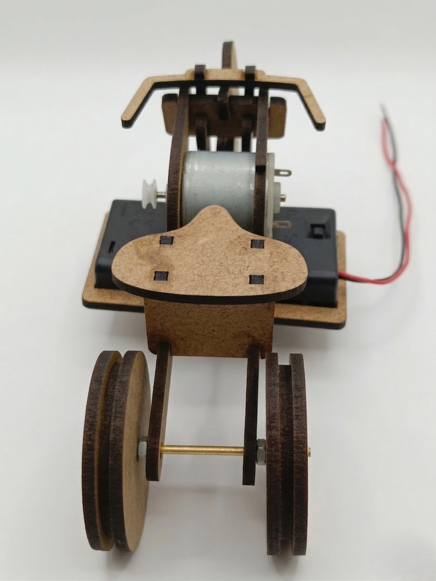 DIY Elektrikli Ahşap Motosiklet Maket Kiti - Demonte STEM Okul Projesi