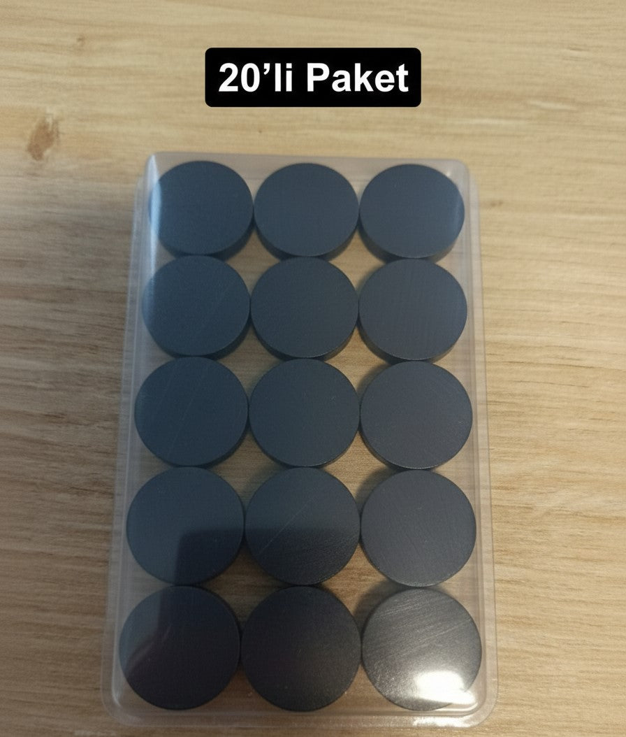 1.5 cm Güçlü Yuvarlak Mıknatıs - El Yapımı Ürünler İçin Hobi Mıknatısı 20'li Paket