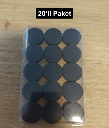 1.5 cm Güçlü Yuvarlak Mıknatıs - El Yapımı Ürünler İçin Hobi Mıknatısı 20'li Paket