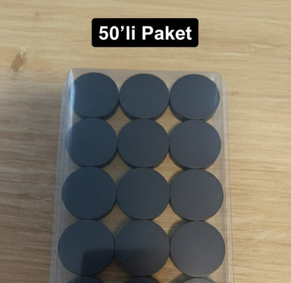1.5 cm Güçlü Yuvarlak Mıknatıs - El Yapımı Ürünler İçin Hobi Mıknatısı 50'li Paket