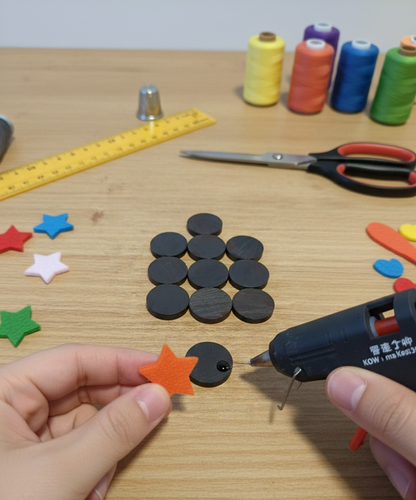 1.5 cm Güçlü Yuvarlak Mıknatıs - El Yapımı Ürünler İçin Hobi Mıknatısı 50'li Paket