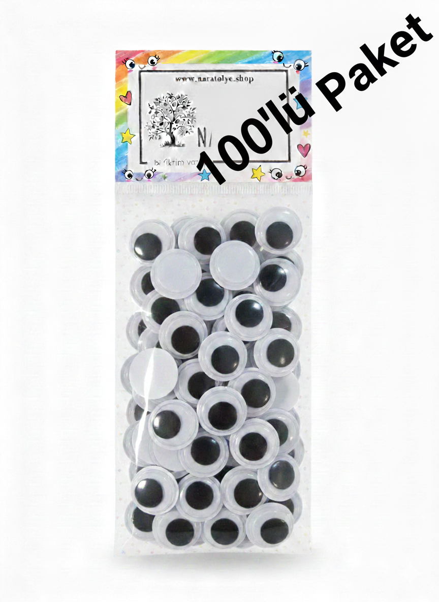 1.5 cm Oynar Göz - Hobi, Amigurumi ve El Yapımı Ürünler İçin