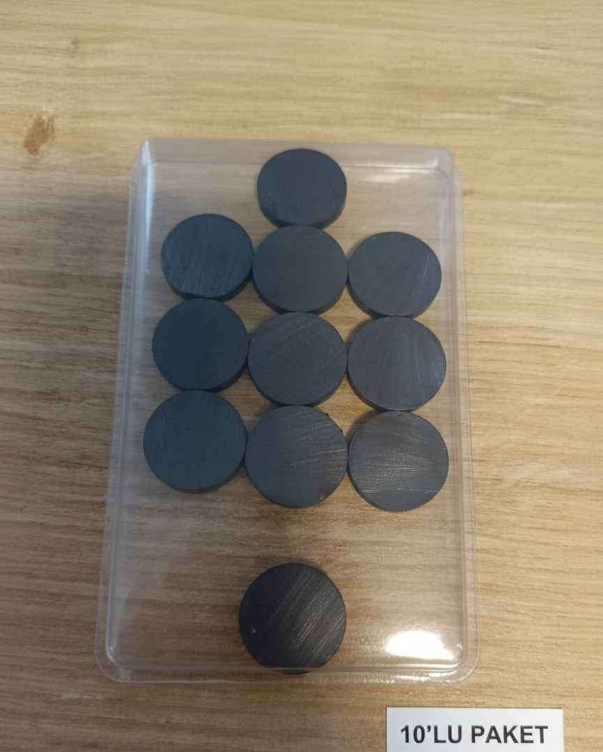 1.5 cm Güçlü Yuvarlak Mıknatıs - El Yapımı Ürünler İçin Hobi Mıknatısı 50'li Paket