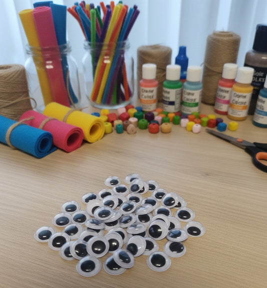 1 cm Oynar Göz - Hobi, Amigurumi ve El Yapımı Ürünler İçin