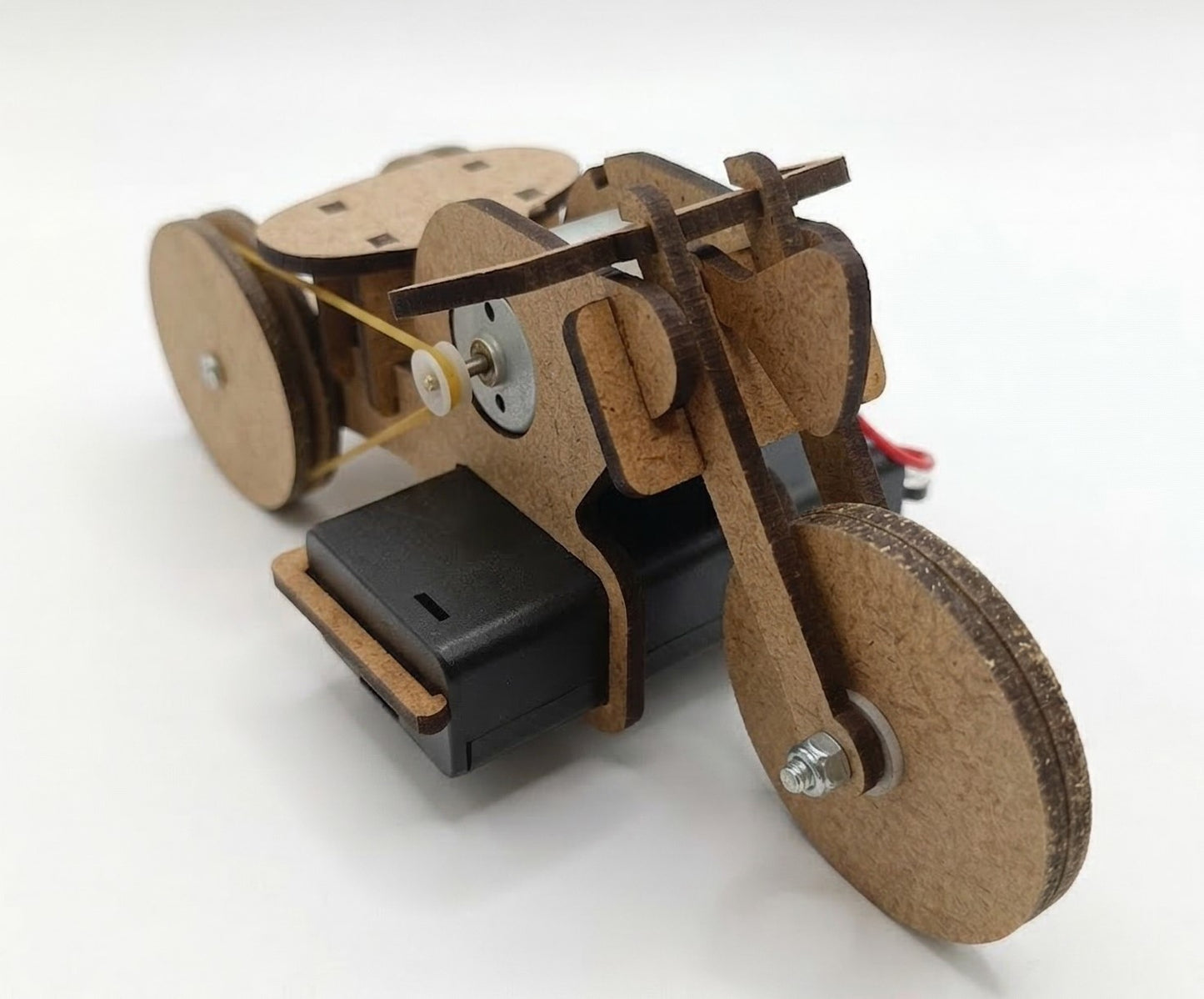 DIY Elektrikli Ahşap Motosiklet Maket Kiti - Demonte STEM Okul Projesi