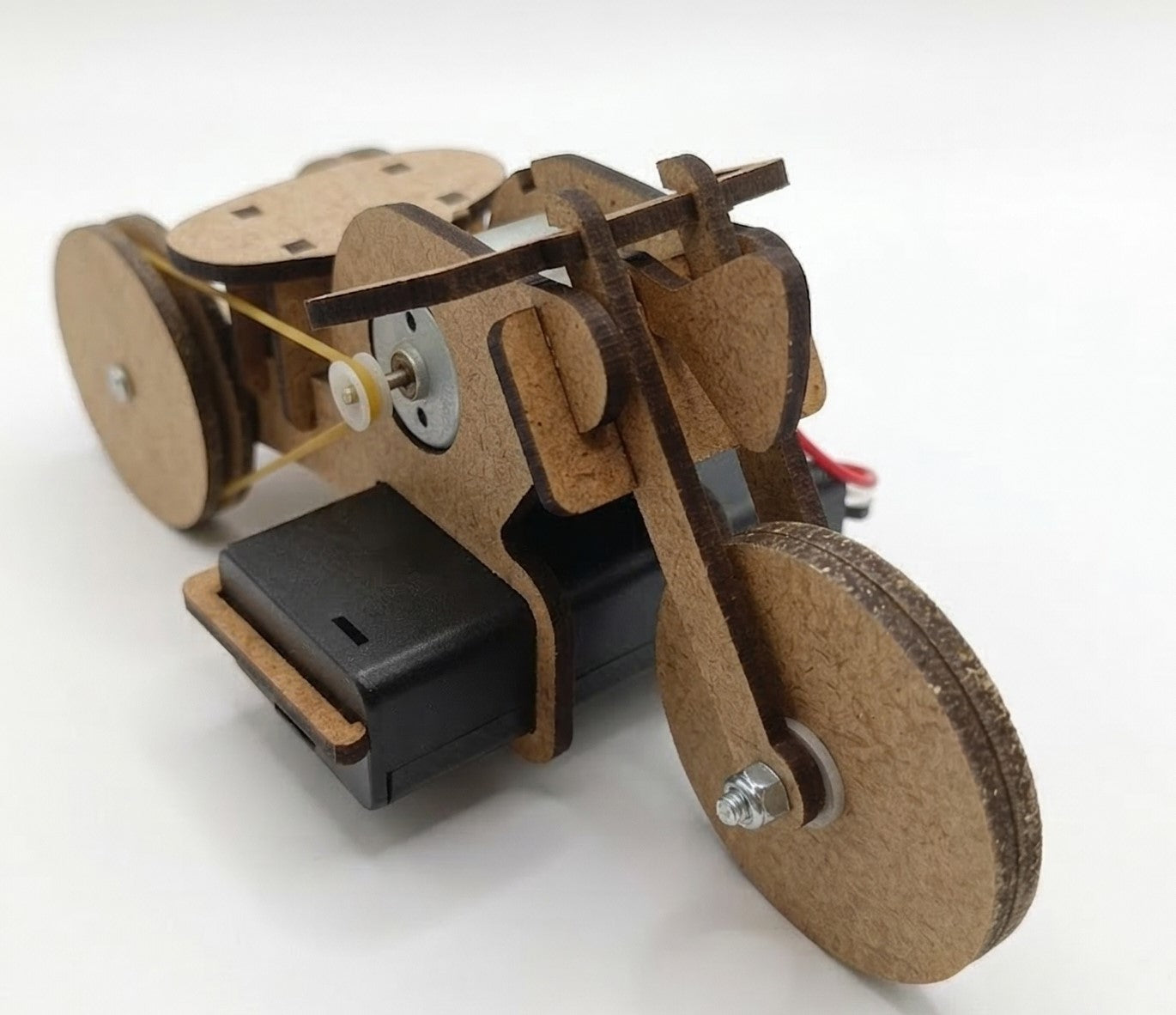 DIY Elektrikli Ahşap Motosiklet Maket Kiti - Demonte STEM Okul Projesi
