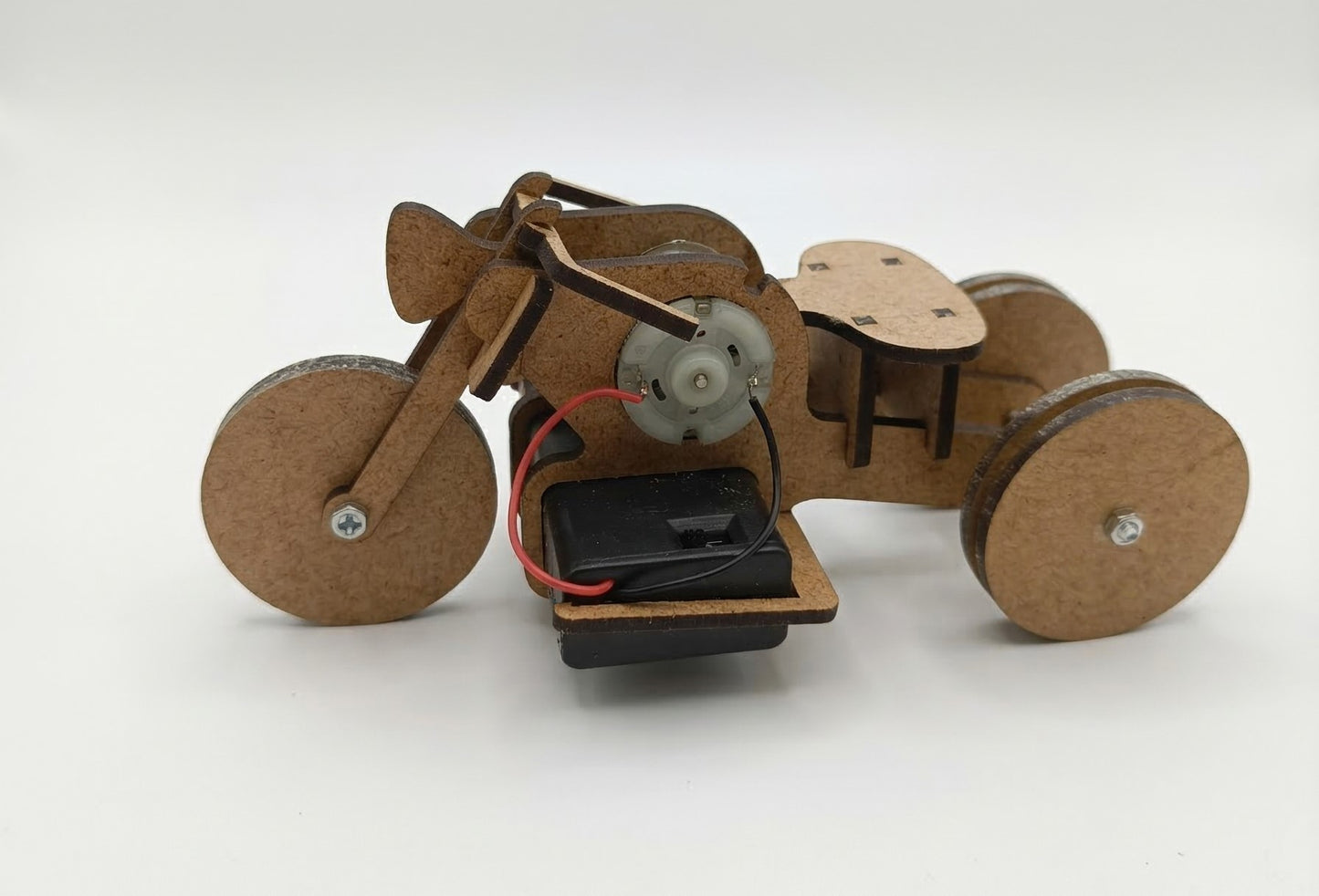 DIY Elektrikli Ahşap Motosiklet Maket Kiti - Demonte STEM Okul Projesi