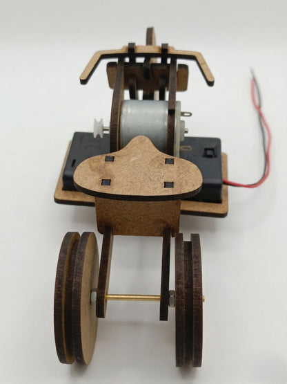 DIY Elektrikli Ahşap Motosiklet Maket Kiti - Demonte STEM Okul Projesi