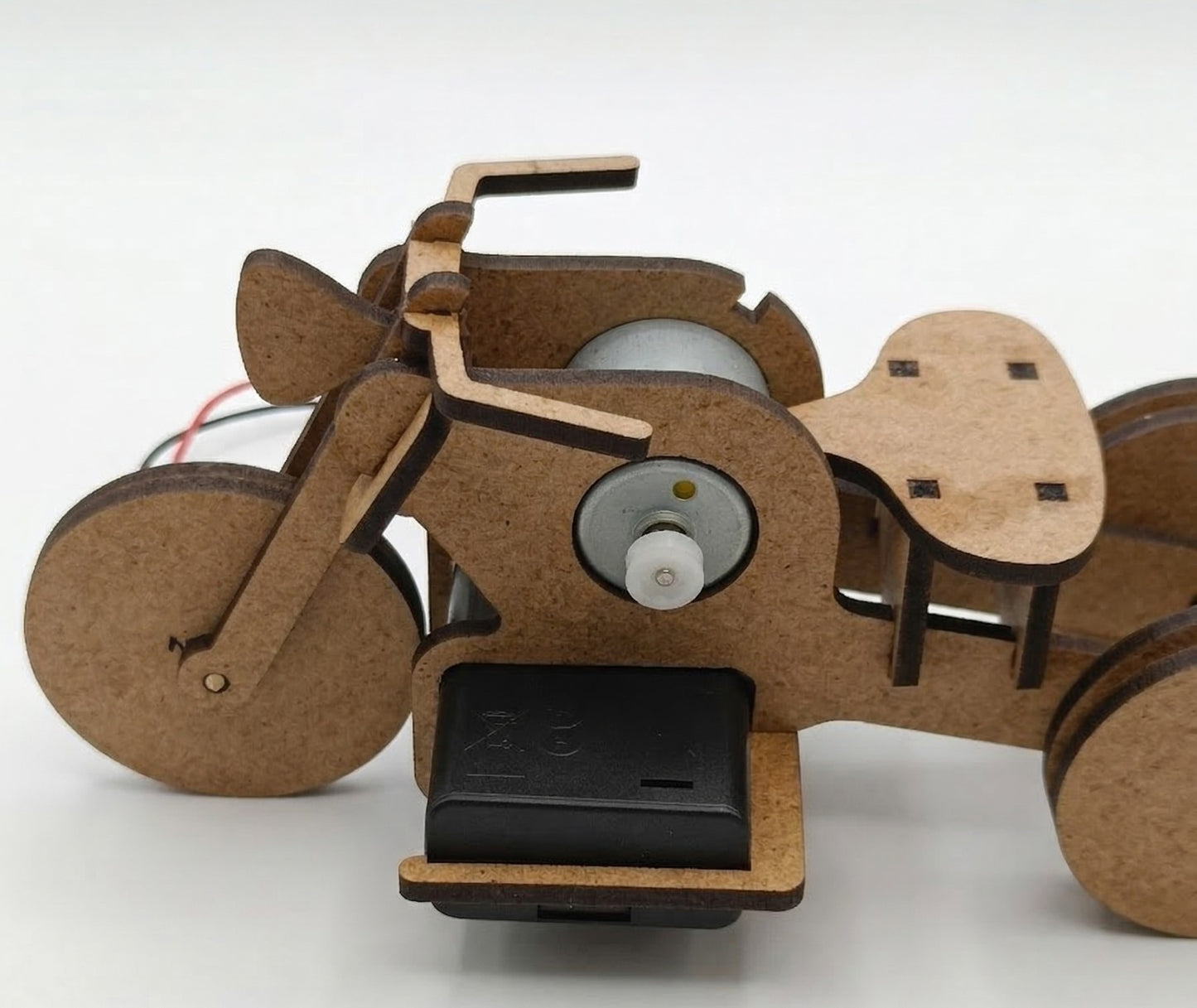 DIY Elektrikli Ahşap Motosiklet Maket Kiti - Demonte STEM Okul Projesi