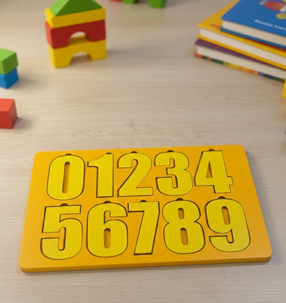 Ahşap Sayılar Puzzle - Eğitici Montessori Temelli Rakam Öğretici