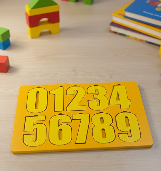 Ahşap Sayılar Puzzle - Eğitici Montessori Temelli Rakam Öğretici